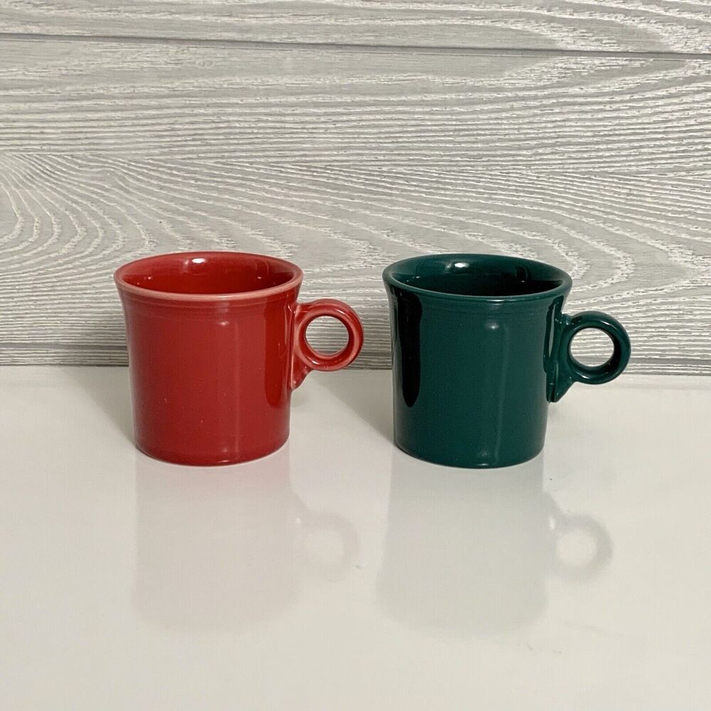 Fiestaware Mugs Set of 2 Red Green